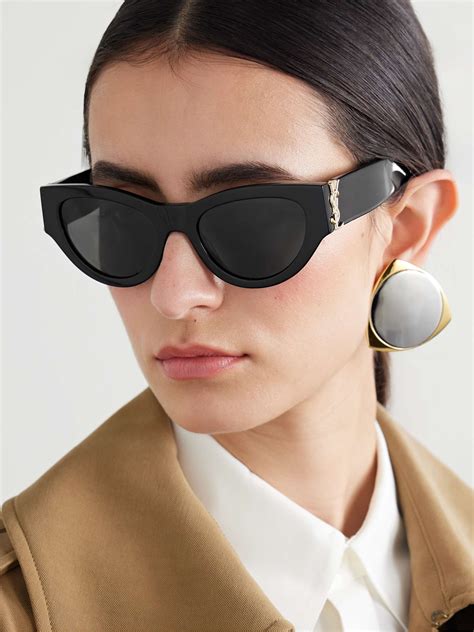 cat eye acetate sunglasses ysl|designer oversized cat eye glasses.